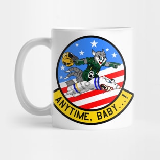 F-14 Tomcat - Anytime, Baby...!  - Clean Style Mug